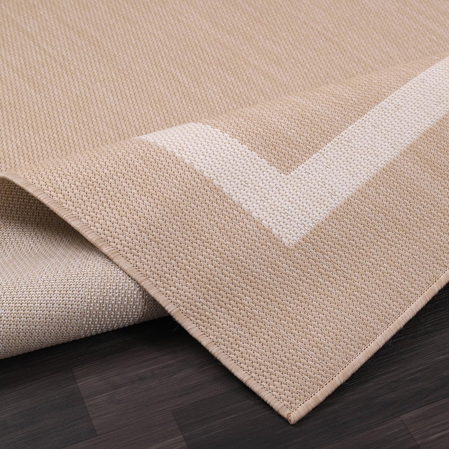 Luul Home Bordered Outdoor Rug 9x12 Washable Outside Carpet for Indoor Patio Porch Waterproof Easy Cleaning Non Shedding Area Rugs Beige 9 x 12 - Image 3